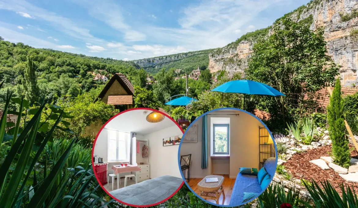 Jardin - Location vacances gîte à Cabrerets Un Jardin dans la Falaise